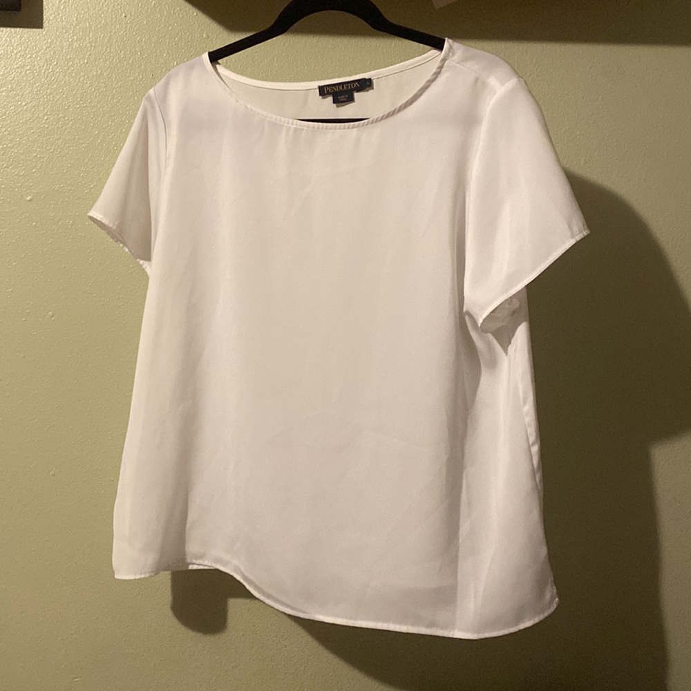 White Pendleton blouse